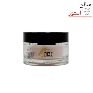 ودر کاشت ناخن ان بی آی NBI رنگ هلویی حجم 28 گرم در بسته بندی اورجینال شرکتی