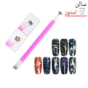 با مگنت ناخن طرح گل، طراحی‌های خاص و درخشان انجام دهید. تنها با چند ثانیه نگه‌داشتن مگنت روی ژل مگنتی، طرح گل زیبا و دقیق روی ناخن شکل می‌گیرد.